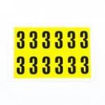Number 3 12 Characterscard,38 X 21 mm Pack of 10 437995