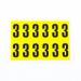 Number 3 12 Characterscard,38 X 21 mm Pack of 10 437995