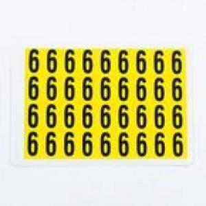 Number 6 36 CharactersCard, 19X14mm Pack Of 10 438012