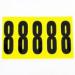 Number 8 5 Characterscard 130 X 45 mm Pack of 10 438028