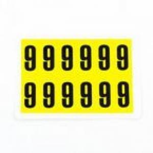 Number 9 12 CharactersCard, 38X21mm Pack Of 10 438031