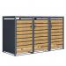 Phoenix Gb Series 3 Door Oak Bin Store 438076