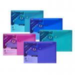 Snopake Polyfile Wallet FS Electra Assorted (Pack 5) 10088 10088