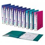 Snopake 100% Recycled RingBinder 225 O Ring A4 Electra Assorted 10165