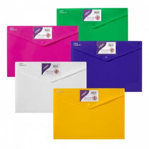 Snopake Polyfile ID Wallet A4 Bright Assorted Pack 5 12565 12565