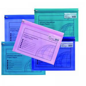 Snopake Zippa Bag S A4 Electra Assorted Pack 25 14141 14141