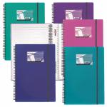 Snopake NoteGuard 75 Sheets150 Pages A4 Notebook Electra Assorted (Pack 5) 14321 14321