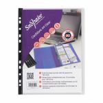 Snopake RingBinder CardStore 50 Pockets100 Cards A4 Classic Clear (Pack 5) 14855 14855