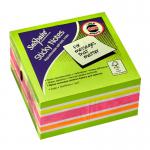 Snopake Green Rainbow NeonMix Sticky Notes 450 Sheet Cube (1 Cube) 15760 15760