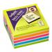 Snopake Multicoloured Rainbow NeonMix Sticky Notes 450 Sheet Cube (1 Cube) 15761 15761