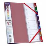 Snopake Rainbow FileLastic 8-Part A4 Assorted (Pack 5) 15804 15804