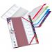 Snopake Rainbow FileLastic 8-Part A4 Assorted (Pack 5) 15804 15804