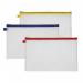 Snopake EVA Mesh Zippa Bag Foolscap Assorted (Pack 3) 15819 15819