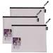 Snopake EVA Mesh Zippa Bag Foolscap Black (3 Bags) 15839 15839