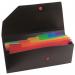 Snopake Rainbow & Black 6 Part Expanding Organiser DL (1 Organiser) 15849 15849