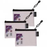 Snopake EVA Mesh Zippa Bag A6 Black (3 Bags) 15856 15856
