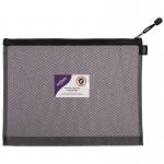 EVA Black HC Mesh Zippa Bag Foolscap 15881