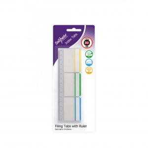 Filing Index Tabs with Ruler Assorted - 30 tabs 15885