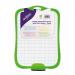 Double-Sided White Board with pen & eraser - Green 15890