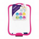 Double-Sided White Board with pen & eraser - Pink 15891