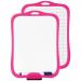 Double-Sided White Board with pen & eraser - Pink 15891