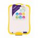 Double-Sided White Board with pen & eraser - Yellow 15892