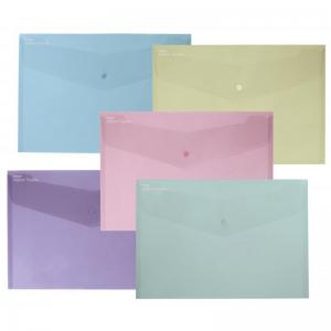 Snopake 100 Recycled ReBorn Polyfile Foolscap Pastel Assorted 15914