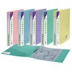 Snopake 100% Recycled ReBorn RingBinder 225 O Ring A4 Pastel Assorted 15918