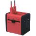 Swordfish VariPlug Dual USB Travel Adapter Red 40247 40247