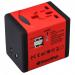 Swordfish VariPlug Dual USB Travel Adapter Red 40247 40247