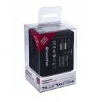 Swordfish VariPlug Dual USB Travel Adapter Black 40249 40249