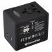 Swordfish VariPlug Dual USB Travel Adapter Black 40249 40249