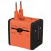 Swordfish VariPlug Dual USB Travel Adapter Orange 40253 40253
