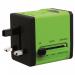 Swordfish VariPlug Dual USB Travel Adapter Green 40255 40255