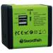 Swordfish VariPlug Dual USB Travel Adapter Green 40255 40255
