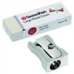 Swordfish Large Plastic Eraser Silver (12 x Blisters of 2) 40284 40284