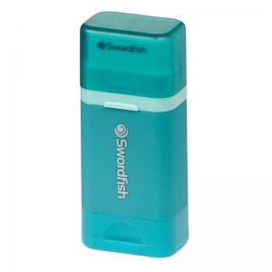 Swordfish Combo Sharpener & Eraser Turquoise 12 x Blisters of 1
