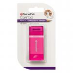 Swordfish Combo Sharpener & Eraser Pink (12 x Blisters of 1) 40365 40365