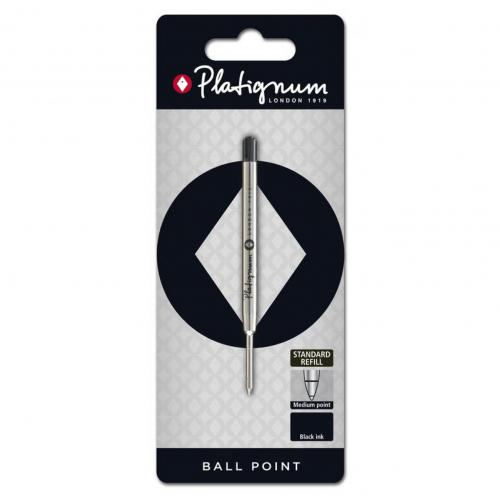 Platignum Ball Point Pen Refill Black Blistercard (12 Packs) 50342 50342