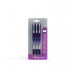 Platignum Tixx Roller Ball Blue Pk 3 Blistercard (12 Packs ) 50503 50503