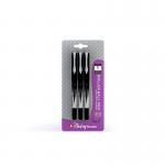 Platignum Tixx Roller Ball Black Pk 3 Blistercard (12 Packs ) 50504 50504