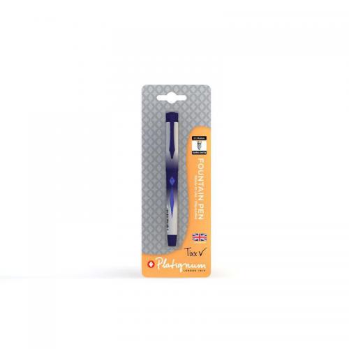 Platignum Tixx Fountain Pen Blue Blistercard (12 Pens ) 50505 50505