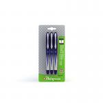 Platignum Tixx Roller Ball Needle Point Blue Pk 3 Blistercard (12 Packs ) 50509 50509