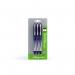 Platignum Tixx Roller Ball Needle Point Blue Pk 3 Blistercard (12 Packs ) 50509 50509
