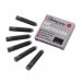Platignum Fountain Pen Ink Cartridges Black x6 (1 Pack ) 50520 50520