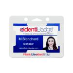 Identibadge PlasticLite Landscape Swipe Card Holder White (Pack of 100) IB50600 SP50439