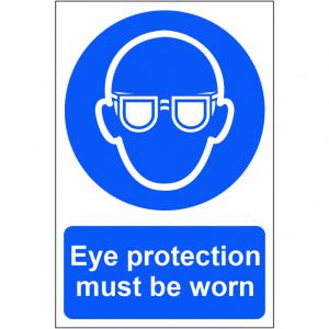 Eye protection must be worn - 1.2mm Recyclable PP 200 x 300mm 0007