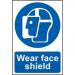 Mandatory Self-Adhesive PVC Sign (200 x 300mm) - Wear Face Shield 0009