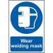 ‘Wear Welding Mask’ Sign; Self-Adhesive Semi-Rigid PVC (200mm x 300mm) 0012