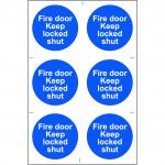 Self adhesive semi-rigid PVC Fire Door Keep Locked Shut Sign (200 x 300mm). Easy to fix; peel off the backing and apply.